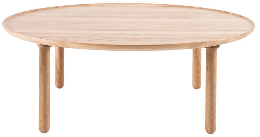 Tavolino rotondo in legno di quercia in colore naturale ø 100 cm Mu - Gazzda