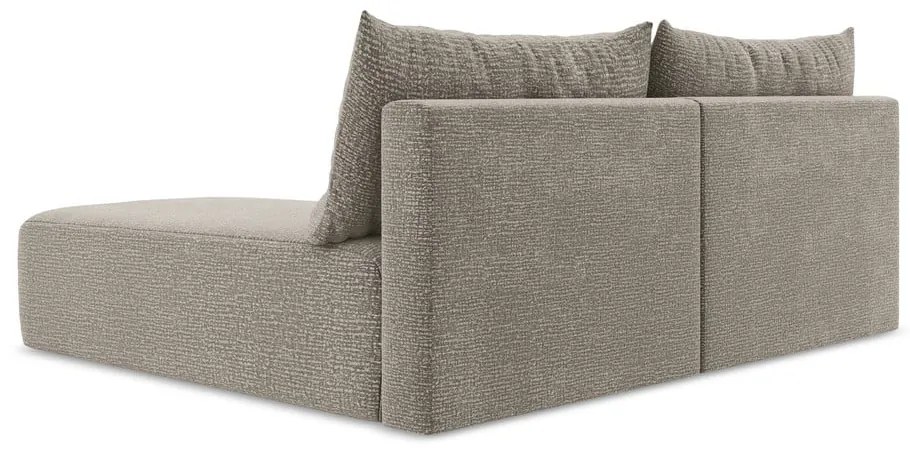 Divano angolare beige allungabile/con contenitore (con penisola a destra) Kalena – Makamii