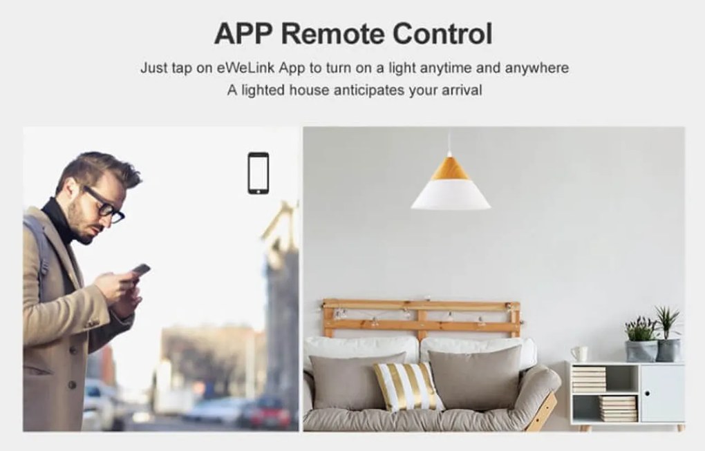 Interruttore Smart WiFi 3 tasti scatola 503 SONOFF TX Serie Colore Bianco