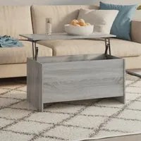 Tavolino Grigio Sonoma 102x55,5x52,5 cm in Legno Multistrato cod mxl 16034