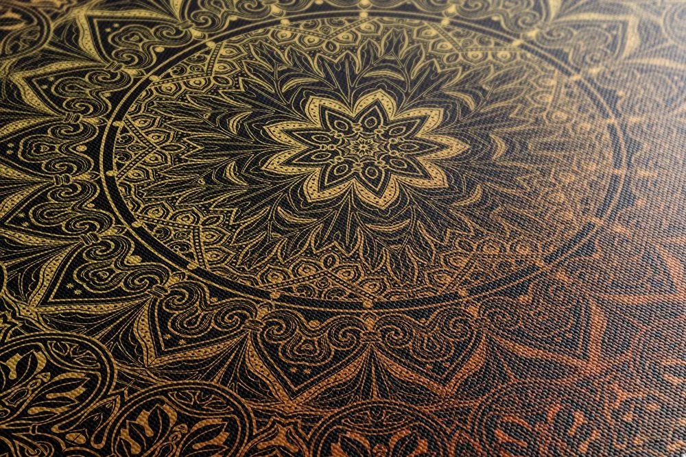 Quadro su tela – Mandala orientale dorata