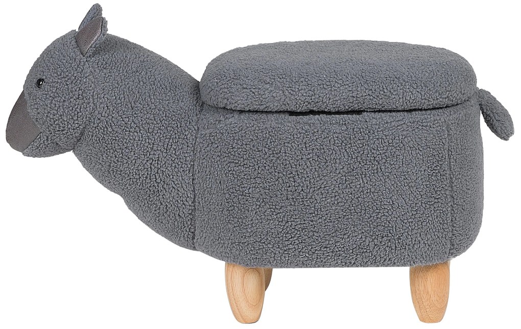 Pouf in tessuto grigio ALPACA Beliani