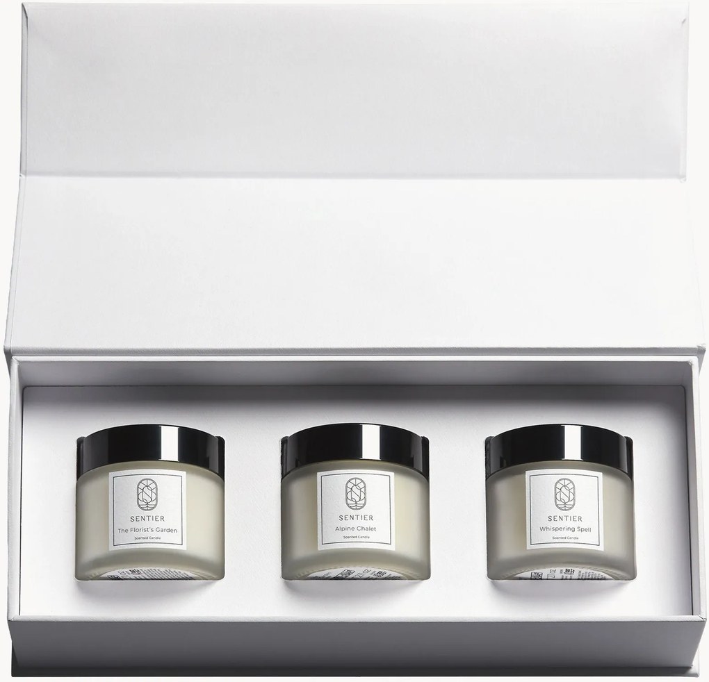Set di 3 candele Soulful (The Florist's Garden & Alpine Chalet & Whispering Spell)