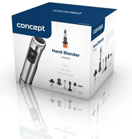 Concept TM5510 - Frullatore a immersione con accessori 1500W/230V nero/acciaio inossidabile