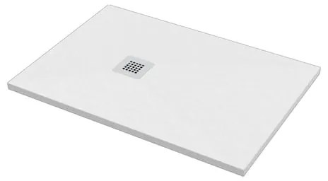 Piatto doccia in carbonato di calcio Horus bianco L 70 x L 100 x H 2.7 cm opaco effetto pietra