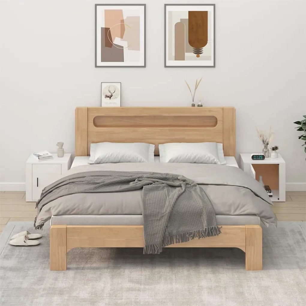 Comodini 2 Pz İn Bianco Lucido 50x39x47 Cm /
