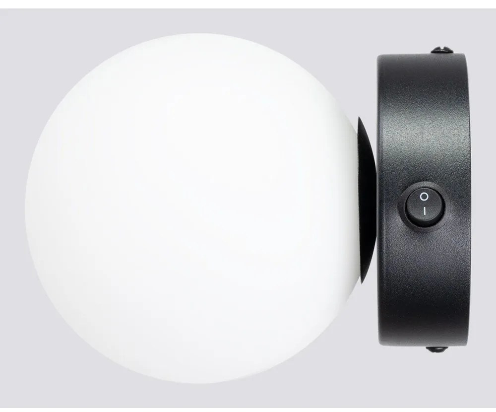 Lampada da parete bianca e nera Blaze – Sollux