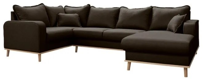 Divano angolare nero (angolo destro) Beata - Ropez