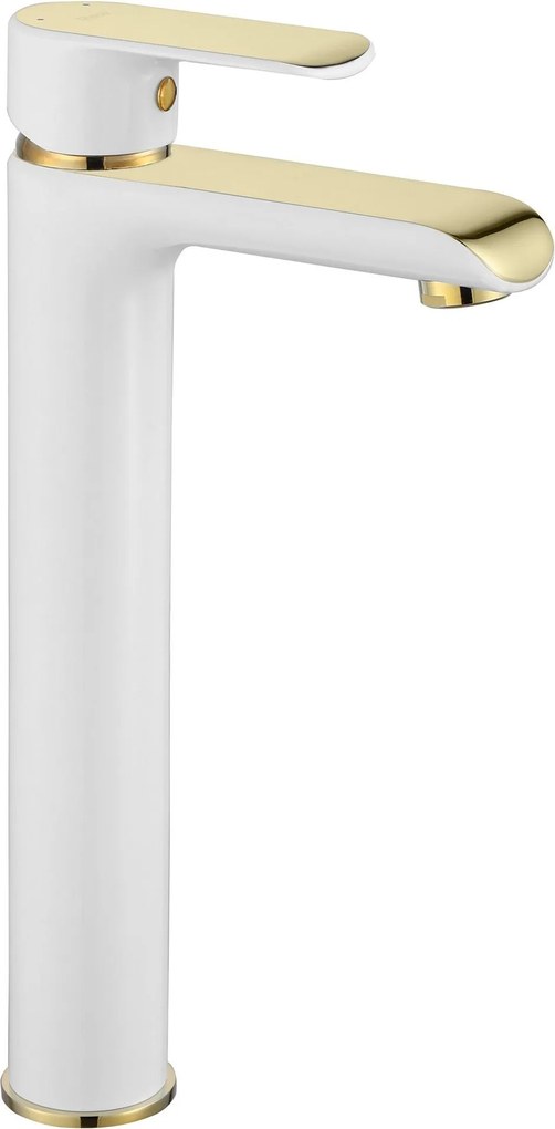 Rubinetto da lavabo Rea Bloom White Gold high