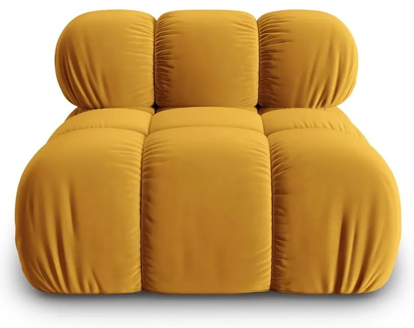 Modulo divano in velluto giallo (parte centrale) Bellis - Micadoni Home