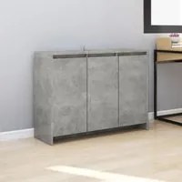 Credenza Grigio Cemento 102x33x75 cm in Truciolato cod mxl 16817