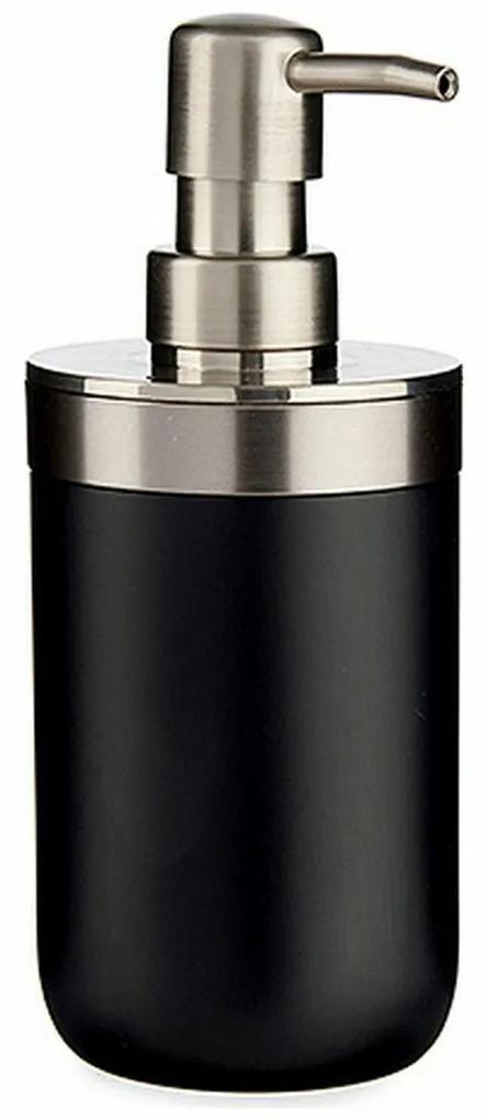 Dispenser di Sapone Argentato Nero Acciaio inossidabile Plastica (350 ml) (6 Unità)