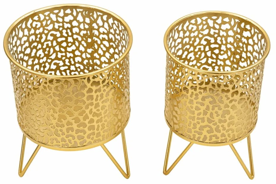 Set di 2 piedistalli per piante in metallo ø 16 cm altezza 20 cm Piny - Mauro Ferretti