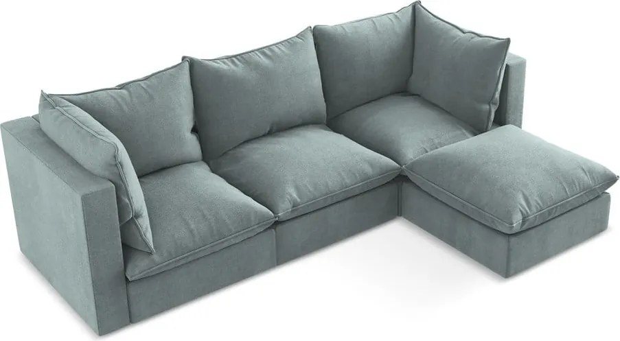 Divano angolare blu (con penisola a destra/con chaise lounge) Manao – Makamii