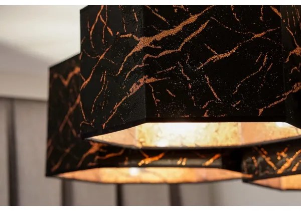 Duolla - Lampadario a plafone ROLLER TRIO HEX 3xE27/15W/230V nero/rame