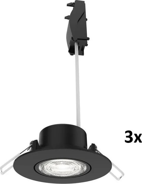 Philips - Set da 3 faretti da incasso LED dimmerabili CILANTRO LED/5W/230V 4000K neri