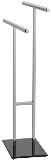 WENKO 25389100 - Porta asciugamani LAVA 50x81,5 cm acciaio inox/argento/nero