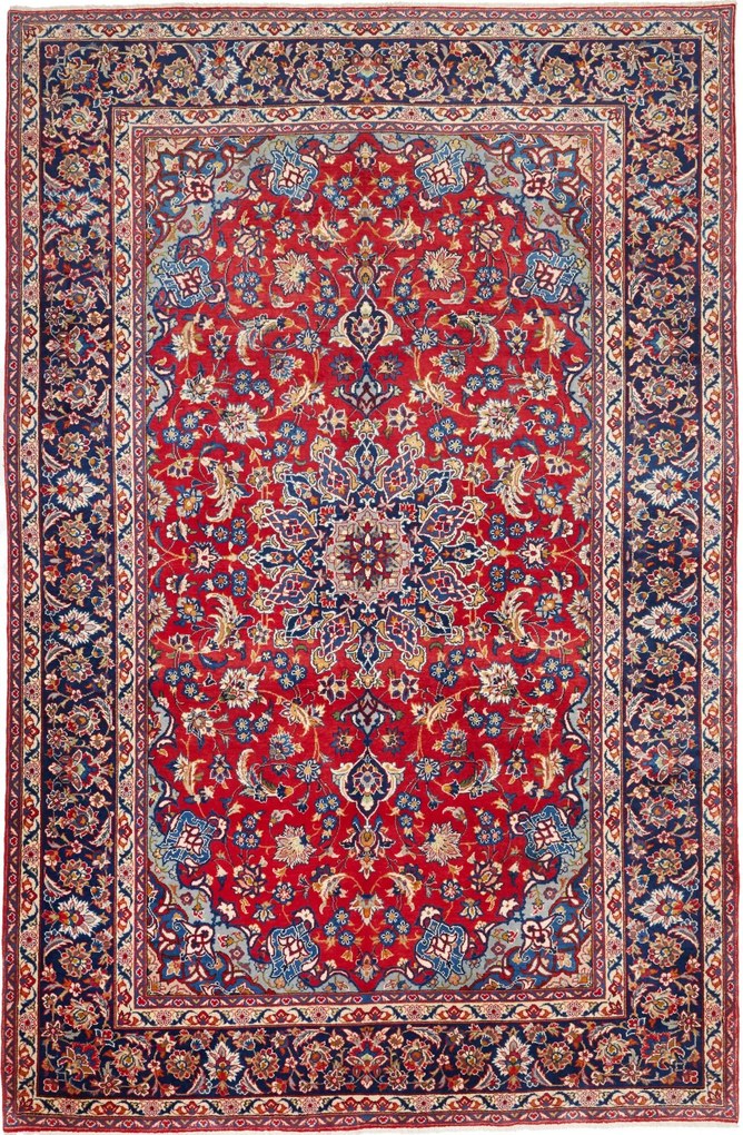 Najafabad Tappeto persiano 330 x 210 Rosso (Iran) Annodato A Mano