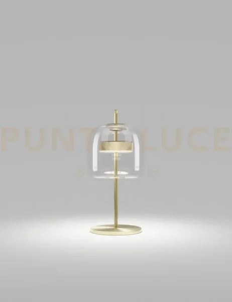 Jube lampada da tavolo s cristallo trasparente oro satinato 2 l3416...