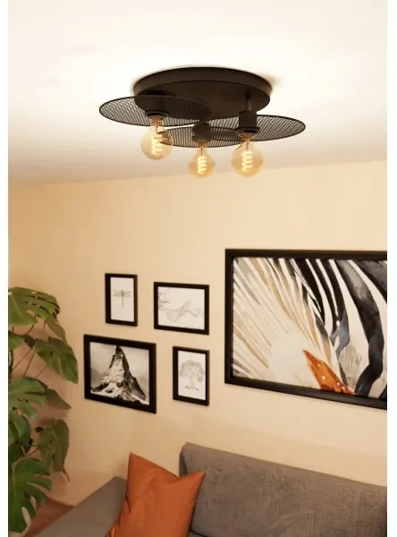 Eglo 43728 - Plafoniera IKESTON 3xE27/40W/230V