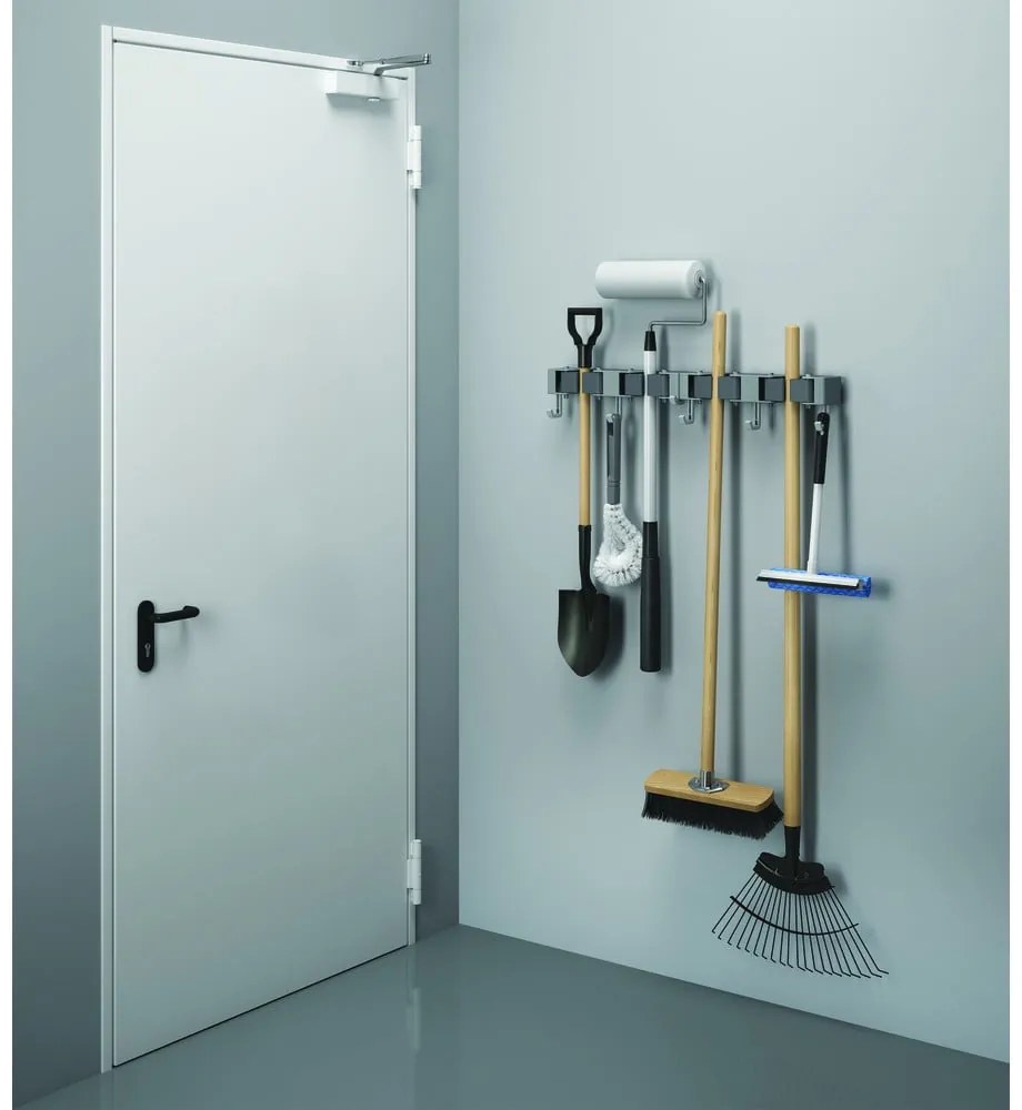 Supporto a parete per scopa e mocio in set di 2 pezzi - Metaltex