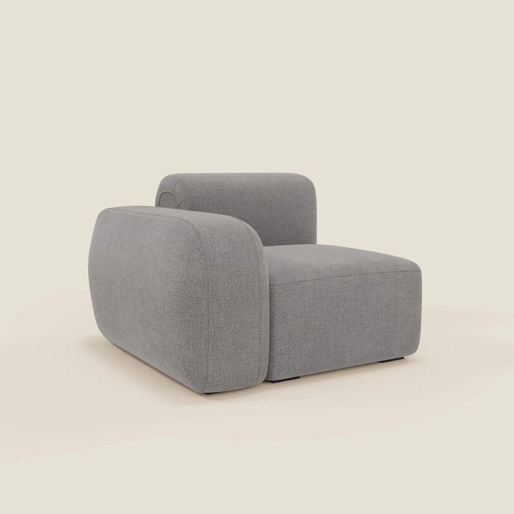 BonBon modulo terminale 105 cm sinistro o destro - tessuto smacchiabile T23 grigio