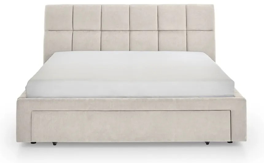 Letto matrimoniale imbottito beige rete non inclusa 180x200 cm Canyon – Meise Möbel