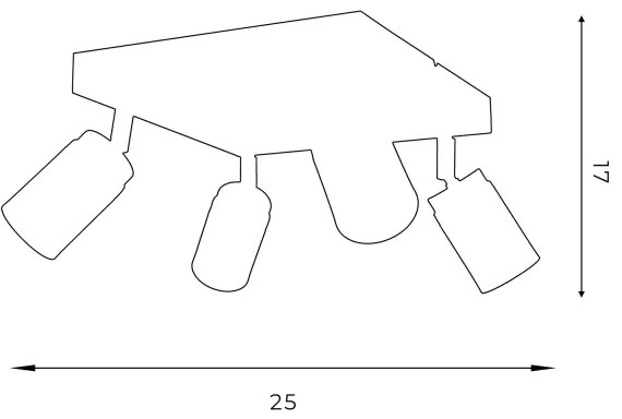 Faretto RENO 4xGU10/8W/230V bianco/oro