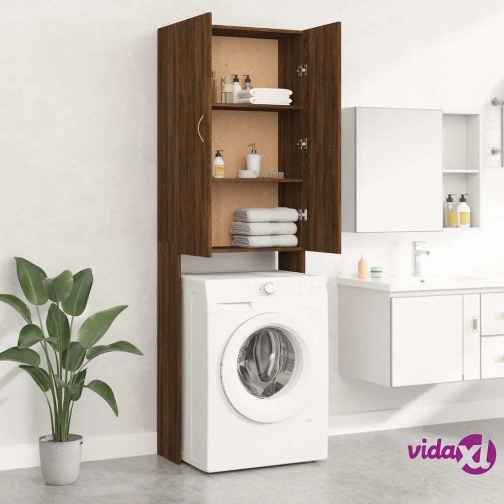 vidaXL Mobile per Lavatrice Rovere Marrone 64x25,5x190 cm