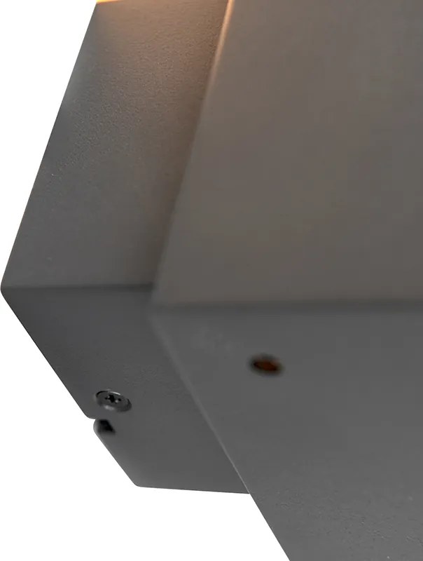 Lampada da parete per esterni moderna antracite Danimarca IP44