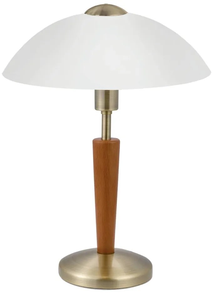 Lampada da tavolo grigia/marrone con paralume in vetro e intensità regolabile(altezza totale 35 cm) SOLO 1 – EGLO