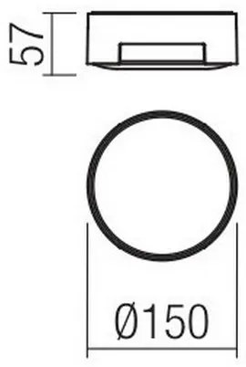Redo 90004 - Plafoniera LED da esterno SKOR LED/12W/230V IP54 marrone