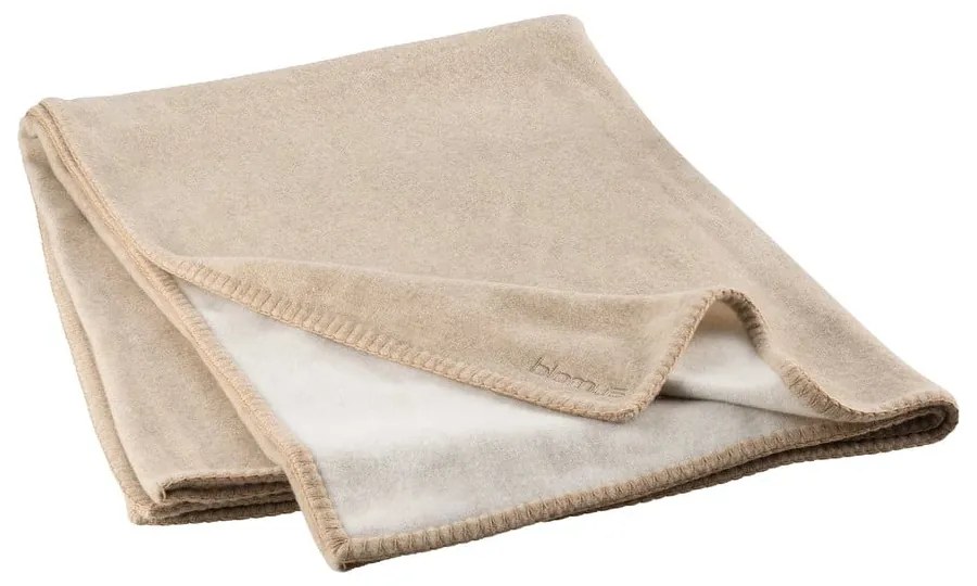 Coperta beige con lana 145x200 cm Ahwi - Blomus
