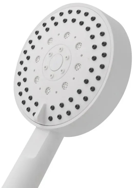 Doccino tondo 25,5cm bianco opaco multigetto a getti concentrici in ABS anticalcare Hidra