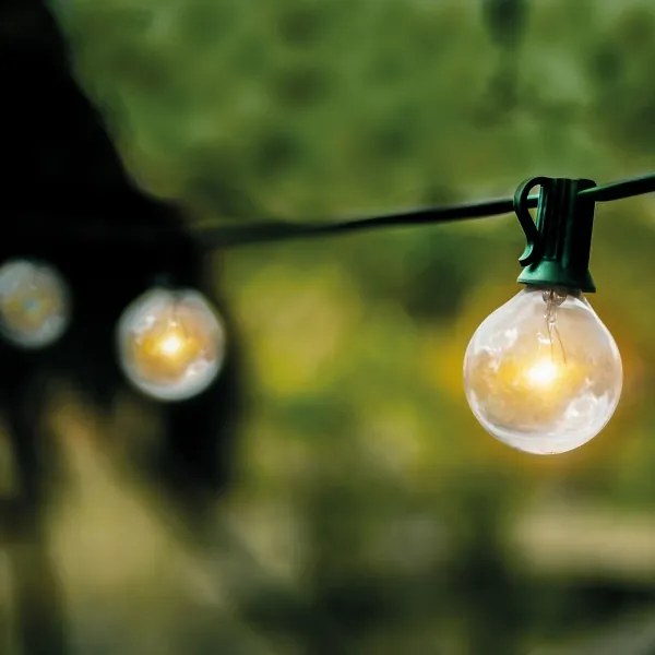 Brilagi -Catena decorativa da esterno LED GHIRLANDA 25xE12 20m verde IP44 bianco caldo