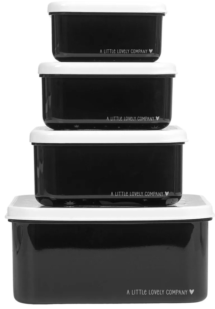 A Little Lovely Company - set di quattro scatole merenda - spazio