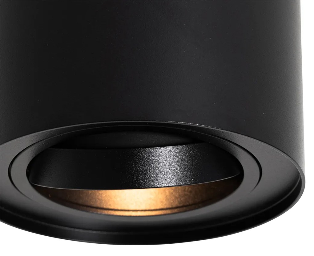 Faretto da soffitto moderno nero orientabile e inclinabile AR70 - Rondoo Up