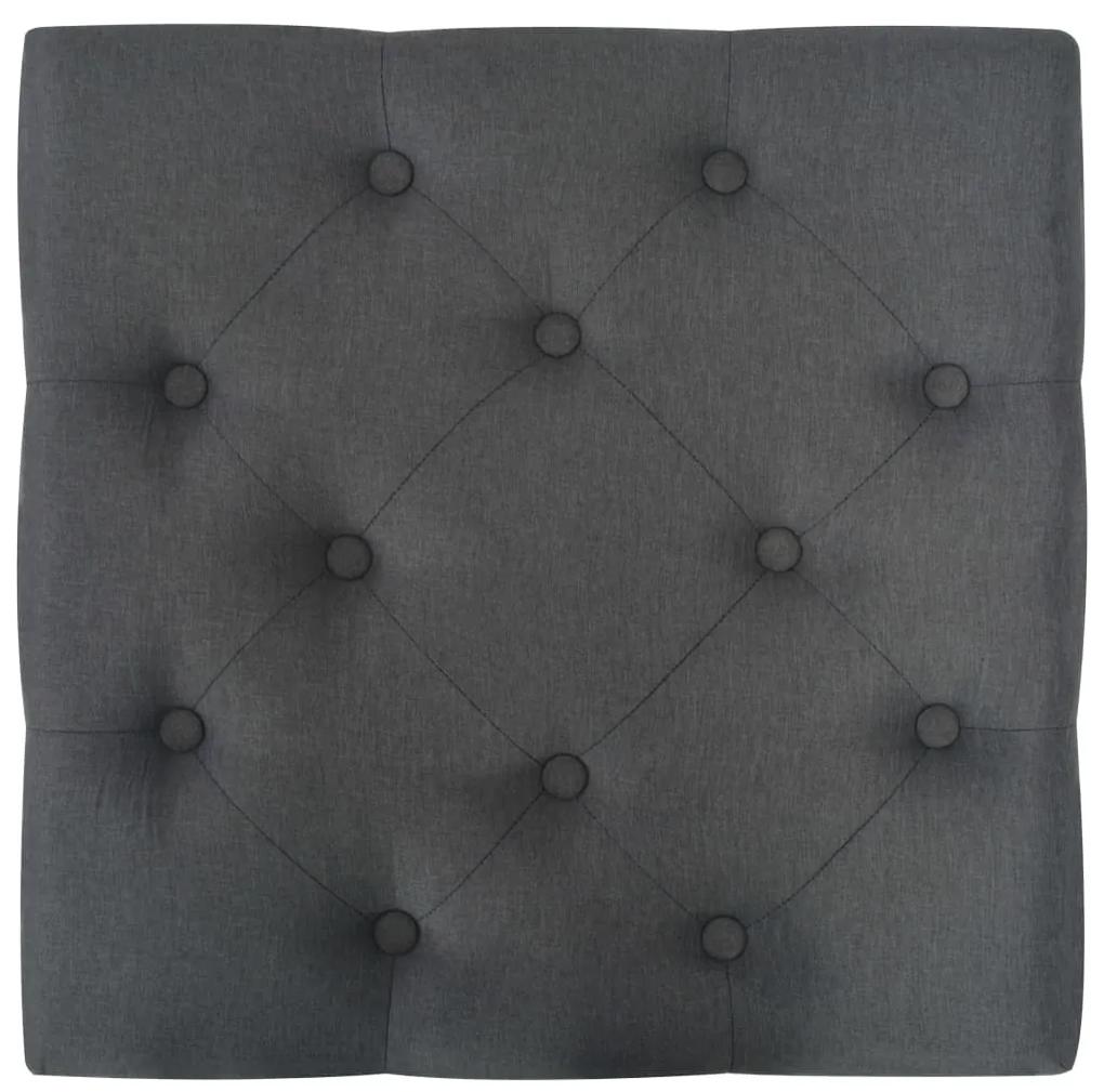 Sgabello grigio scuro 60x60x36 cm in tessuto di poliestere