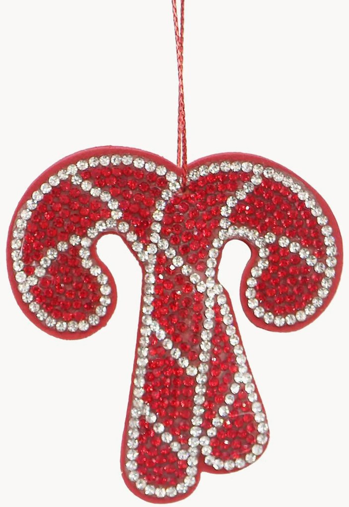 Set di 2 addobbi di Natale in vetro Jewel