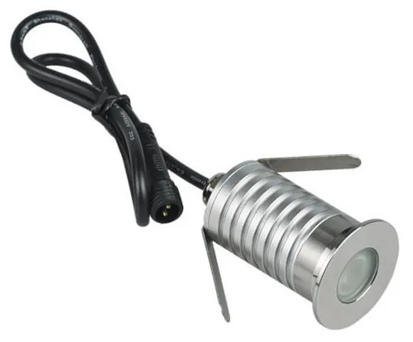 Faretto Segnapasso LED 3W, IP67, Acciaio Inox Professional Colore  Bianco Caldo 2.700K