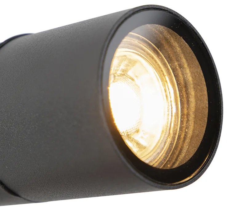 Faretto a picchetto nero orientabile IP44 - Solo