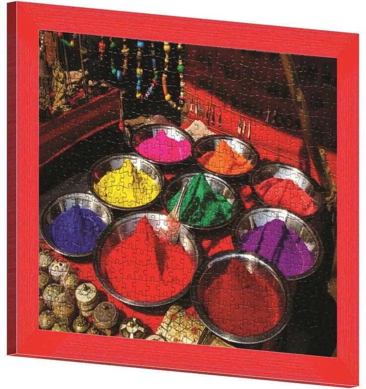 Cornice per puzzle 3000 pezzi rosso opaco per foto da 121.4x80.4 cm