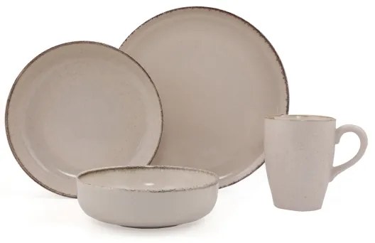 Servizio da tavola 16 pezzi beige/porcellana