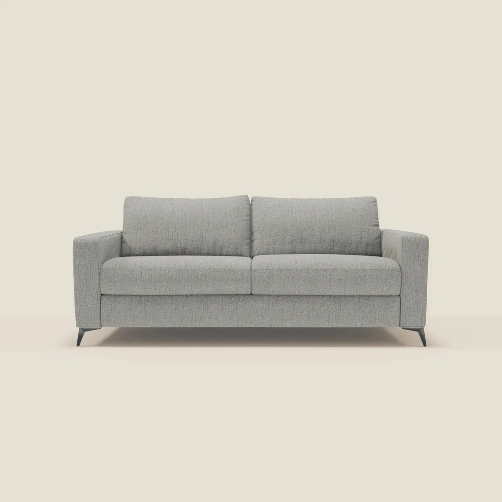 Alaya Divano letto matrimoniale dai morbidi cuscini in tessuto impermeabile T03 grigio chiaro