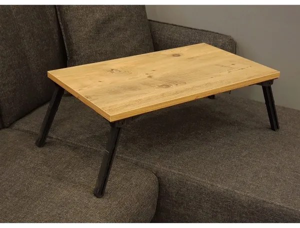 Tavolo per letto GUSTO 24,5x60 cm beige/nero