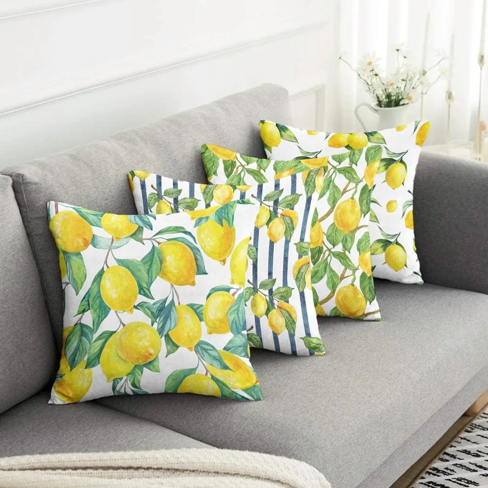 Federe in set da 4 43x43 cm Lemons - Mila Home