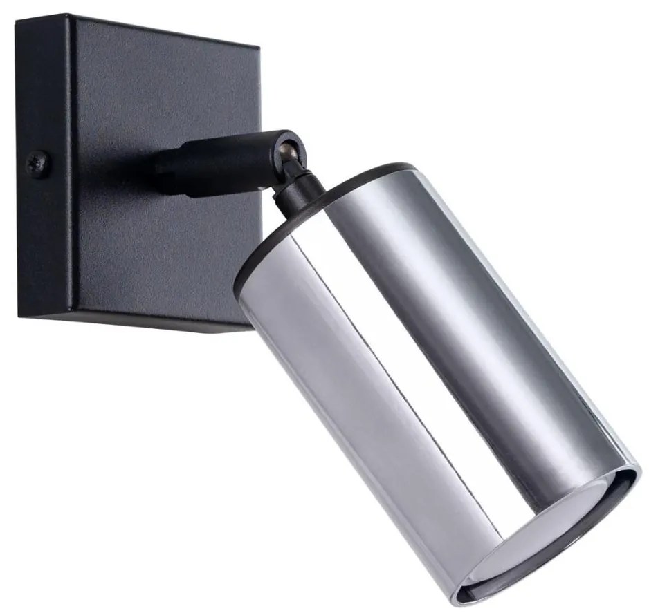 Sollux SL.1366 - Faretto da parete WINX 1xGU10/10W/230V nero/cromo
