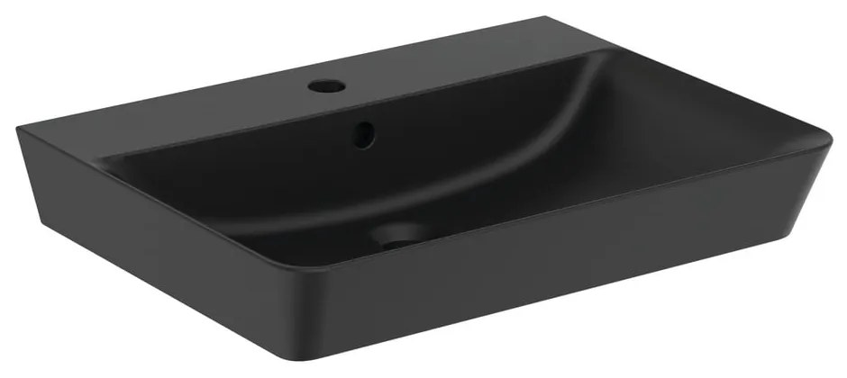 Lavabo nero opaco in ceramica 60x46 cm Silk Black - Ideal Standard