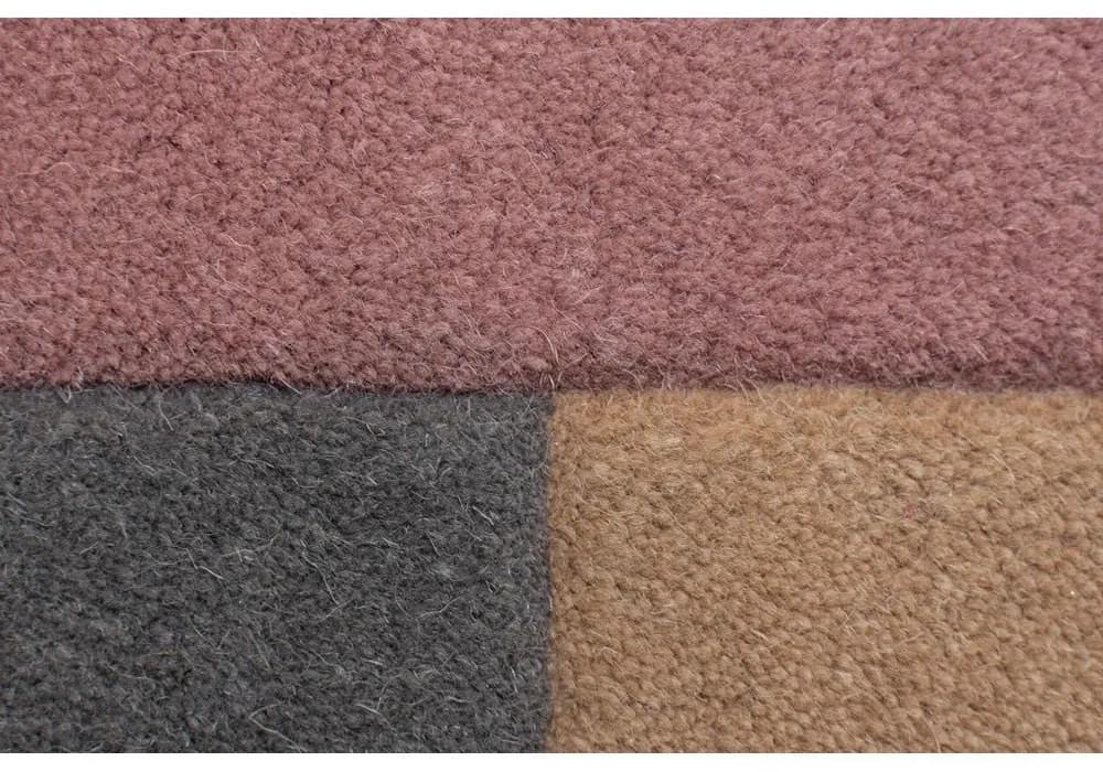 Tappeto in lana marrone 60x230 cm Collage - Flair Rugs