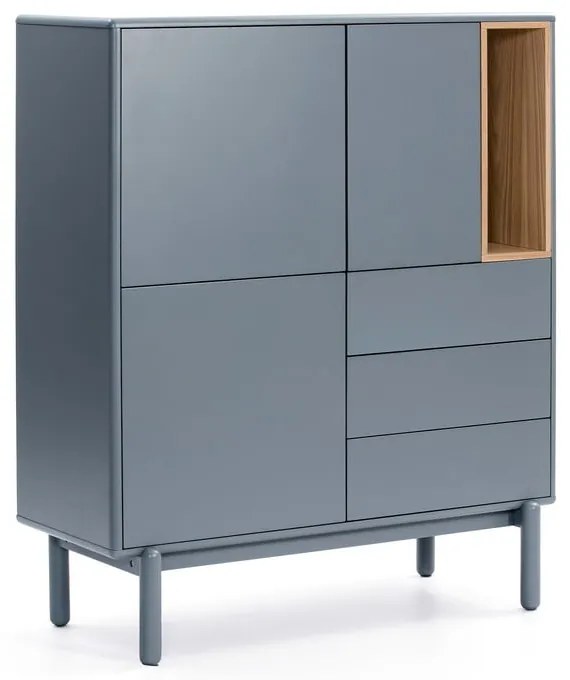 Cassettiera alta blu-grigio 100x120 cm Corvo - Teulat